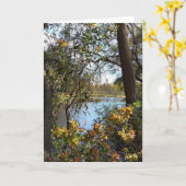 Carte de voeux Lake View (Fleur jaune)