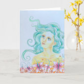 Carte de vœux "L'Âme Émerge" (Fleur jaune)