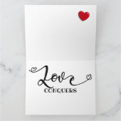 Carte de vœux L'amour conquiert (Intérieur)