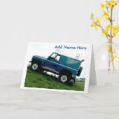 Carte de voeux Land rover (Fleur jaune)