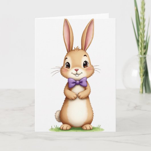 Carte de vœux Lapin Ami (Devant)