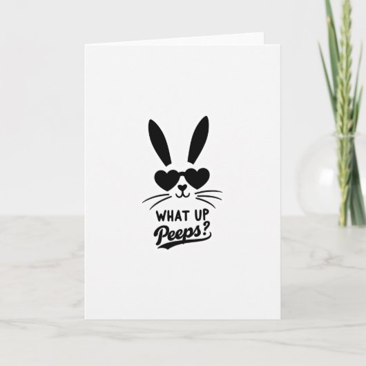 Carte de vœux Lapin Cool (Devant)