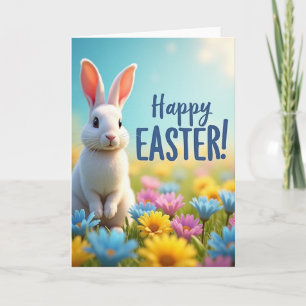 Carte de vœux Lapin de printemps
