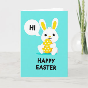 Carte de vœux lapin joyeux