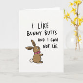 Carte de vœux Lapin Mignon Queue (Fleur jaune)