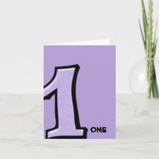 Carte de vœux lavande Silly Number 1 (Devant)