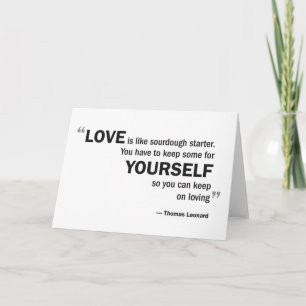 Carte de voeux - le 'amour est comme le levain… "