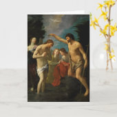 Carte de voeux "Le Baptême du Christ" (Fleur jaune)