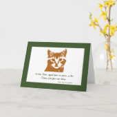 Carte de voeux : Le Chat (Fleur jaune)