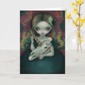 Carte de voeux "Le Fantôme de Unicorne" (Fleur jaune)