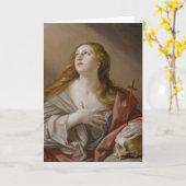 Carte de voeux "Le Magdalène pénitent" (Fleur jaune)