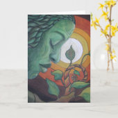 Carte de voeux : "Le réveil" (Fleur jaune)