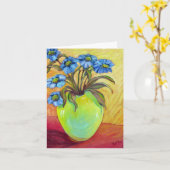 Carte de voeux 'Le Vase Jaune' (Fleur jaune)