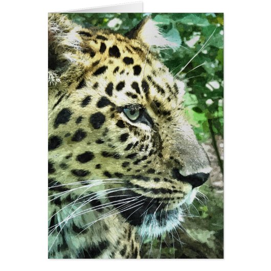 Carte de voeux LEOPARD (Devant)