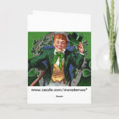 Carte de voeux Leprechaun (Dos)