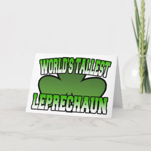 Carte de voeux Leprechaun la plus haute du monde