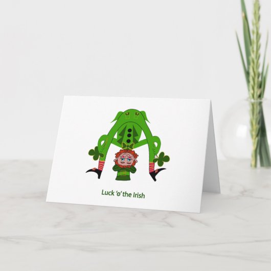 Carte de voeux Leprechaun - Saint Patrick's Day (Devant)