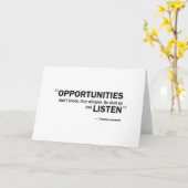 Carte de voeux - les 'occasions ne frappent pas… " (Fleur jaune)