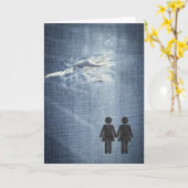 Carte de voeux lesbienne de couples (Fleur jaune)