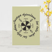 Carte de voeux letton (Fleur jaune)