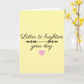 Carte de vœux - Lettre (Fleur jaune)