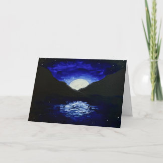 Carte de vœux Lever de lune