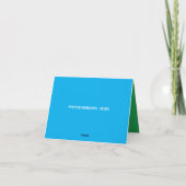 Carte de vœux libellule bleue (Dos)