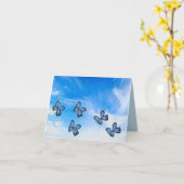 Carte de voeux : Liberté dans le ciel (Fleur jaune)