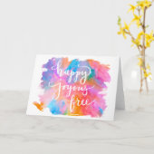 Carte de voeux libre joyeuse heureuse (Fleur jaune)