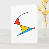 Carte de voeux lièvre de levain (Fleur jaune)