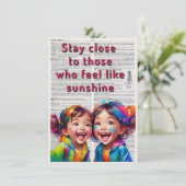 Carte de voeux Life Affirming (Debout devant)