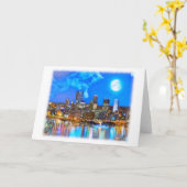 Carte de vœux Light Up Night à Pittsburgh (Fleur jaune)