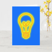 Carte de voeux Lightbulbe (Fleur jaune)