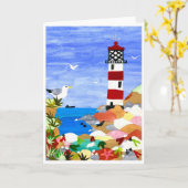 Carte de voeux 'Lighthouse' (Fleur jaune)