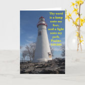 Carte de voeux Lighthouse avec message Inspiration (Fleur jaune)