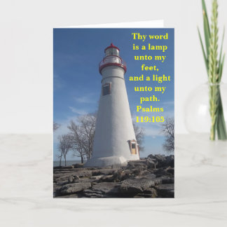 Carte de voeux Lighthouse avec message Inspiration