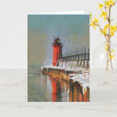 Carte de voeux Lighthouse House (Fleur jaune)