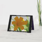 Carte de voeux Lilies et Daffodils (Dos)