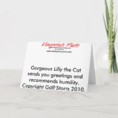 Carte de voeux : Lilly (Dos)