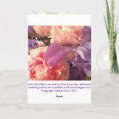 Carte de voeux Lily et Lavender Hydrangea (Dos)