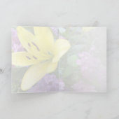 Carte de voeux Lily et Lavender Hydrangea (Intérieur)