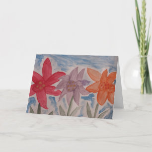 Carte de voeux Lily Flowers