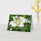 Carte de voeux Lily Sympathy (Fleur jaune)