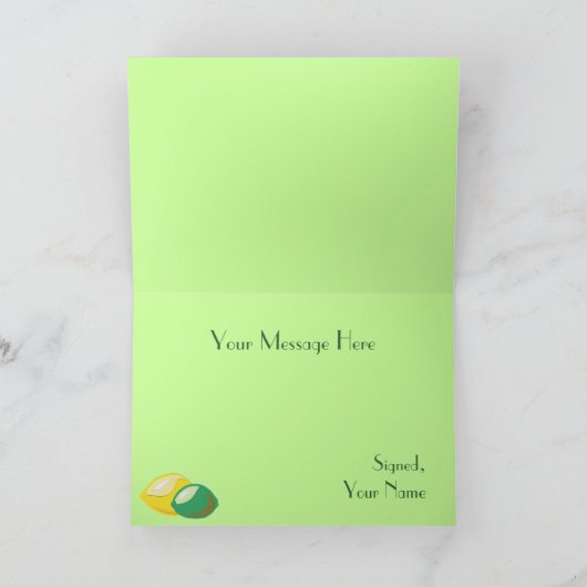 Carte de voeux Lime (Intérieur)