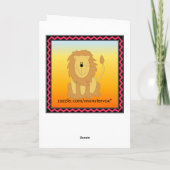Carte de voeux Lion (Dos)