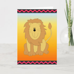 Carte de voeux Lion