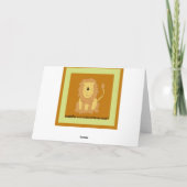 Carte de voeux Lion (Dos)