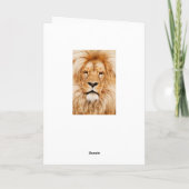 Carte de voeux Lion (Dos)