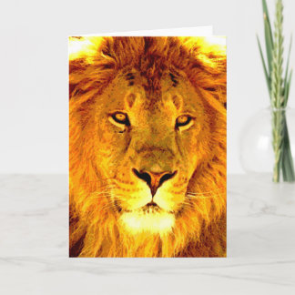 Carte de voeux Lion