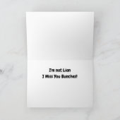 Carte de voeux Lion couché (Intérieur)